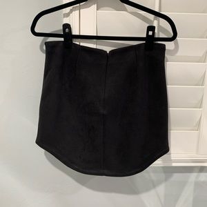 LF Skirts - LF Suede Lace Up Black Skirt LF Skirts - LF Suede Lace Up Black Skirt